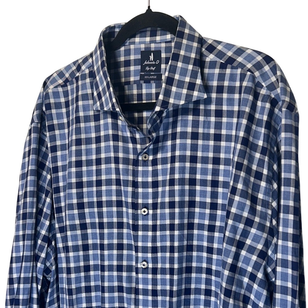 Johnnie-O Top Shelf Long Sleeve Button Down Shirt Blue Sz XXL Retail: $178 EUC